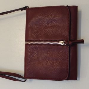 Bueno Oxblood Red Faux Leather Purse